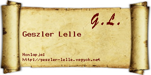 Geszler Lelle névjegykártya
